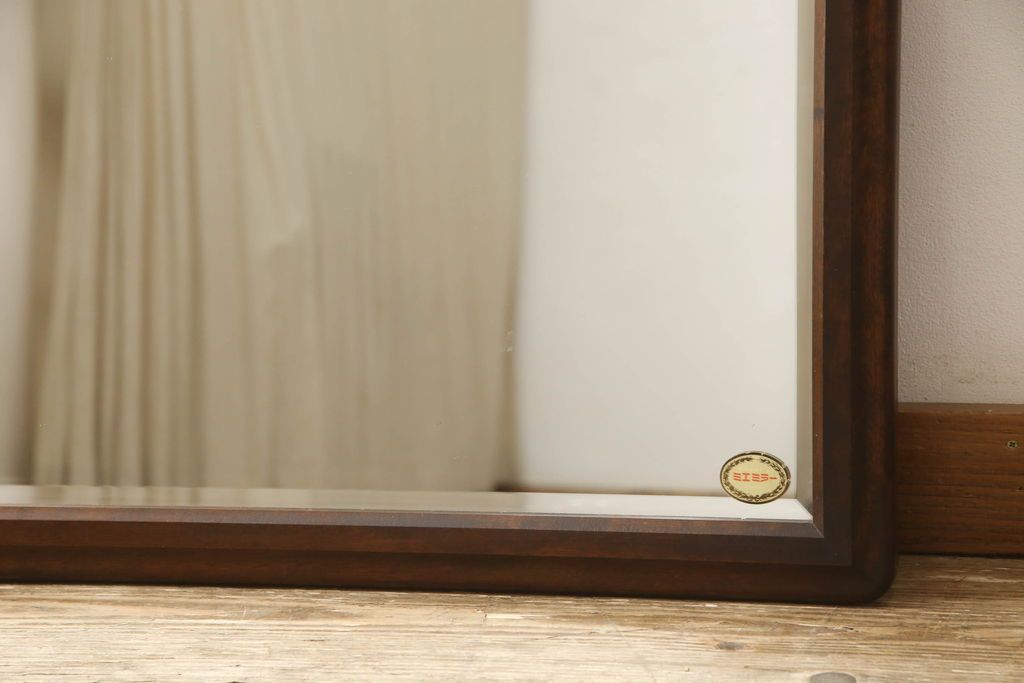 鏡のサイズ北海道民芸家具   木製フレームミラー   鏡