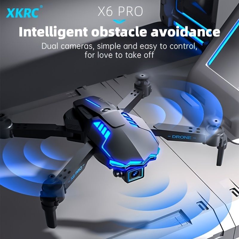 カメラ バッテリー 障害物回避 重力モード 追加機能を備えたXKRC X6折りたたみ式ドローン - 車両ケース付き