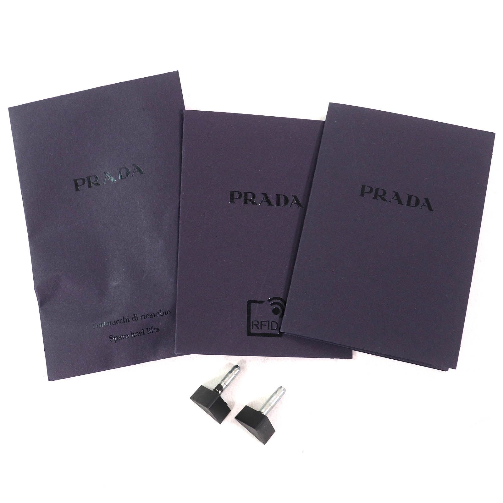 【PRADA】国内発送 ストラップ パンプス トライアングルロゴ 未使用品△PRADA プラダ 1I890M トライアングルロゴ ストラップ