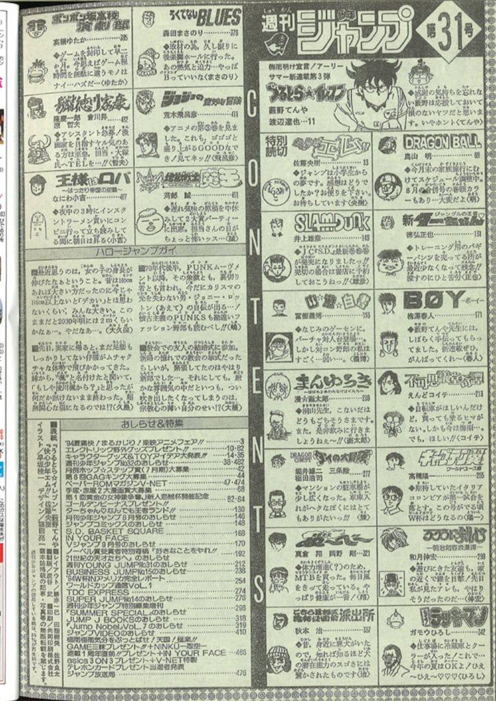 週間少年ジャンプ　平成6年　1994 集英社 1994年(平成6年)の漫画雑誌 週刊少年ジャンプ 1994年(平成6年