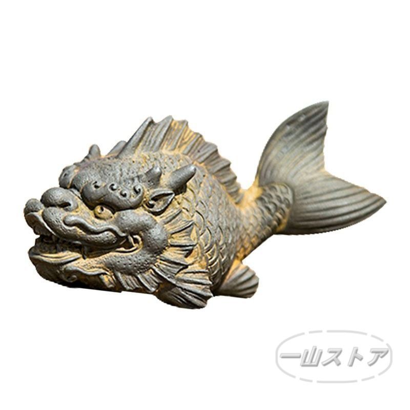 魚化龍 鯉躍龍門 竜魚手把 置物 オブジェ 装飾品 工芸品 美術品