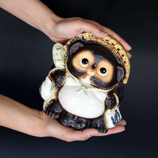 信楽焼 たぬき 6号福狸 信楽焼たぬき 縁起物のタヌキ 陶器タヌキ