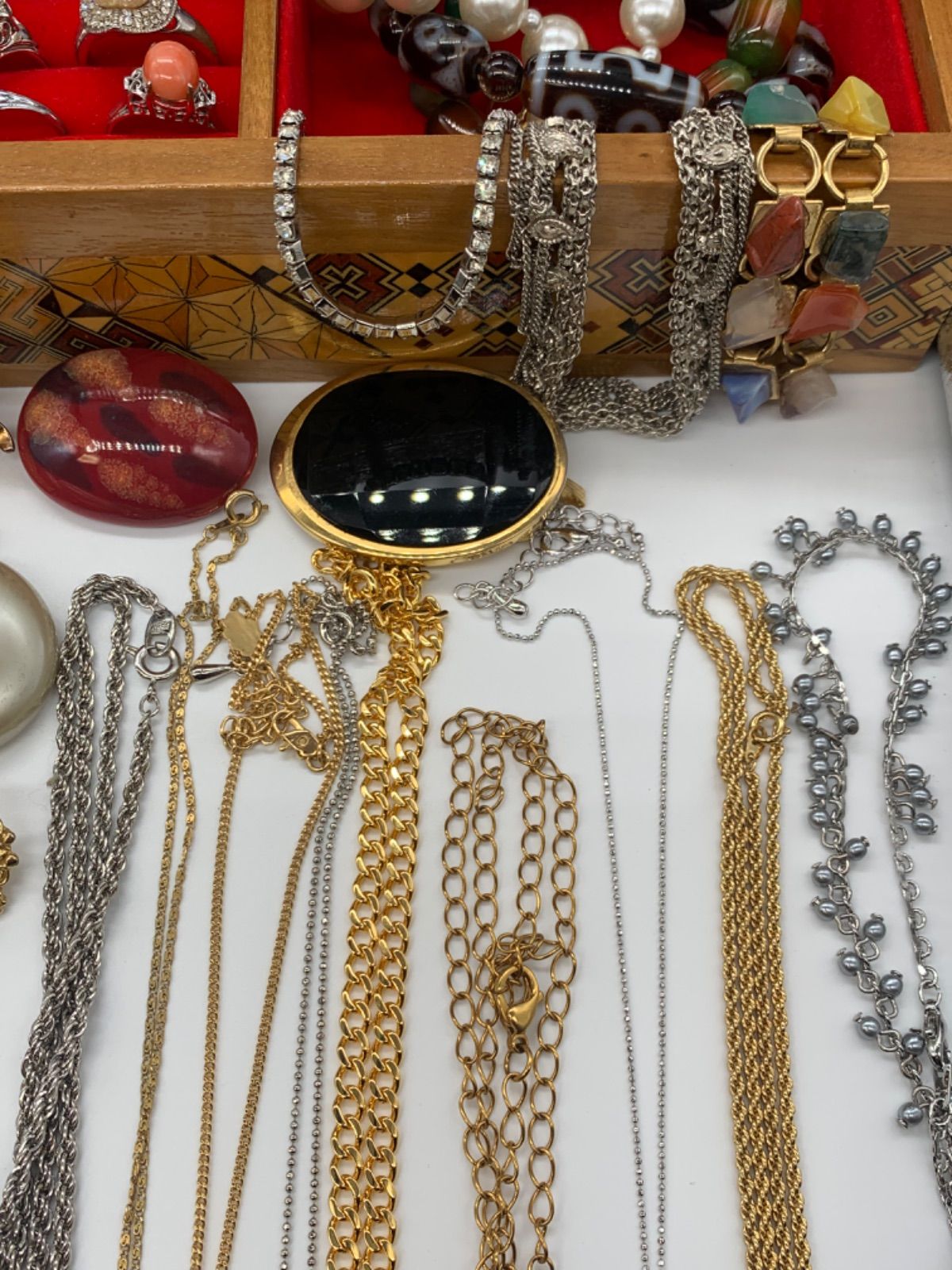 【生前整理　遺品整理】　ネックレス　リング　ピアス　他　アクセサリーおまとめ 遺品整理 生前整理 アクセサリー まとめ売り ネックレス リング