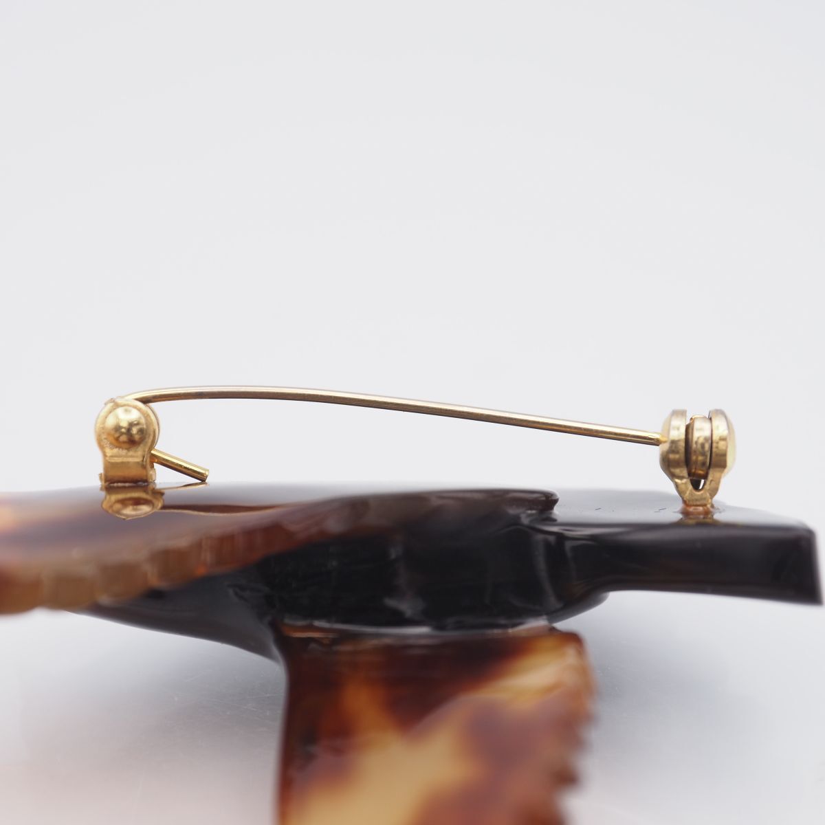 F899 鼈甲 べっ甲 ブローチ 大ぶり バード 鳩 ハト デザイン FORTGASGNV_COM_BR