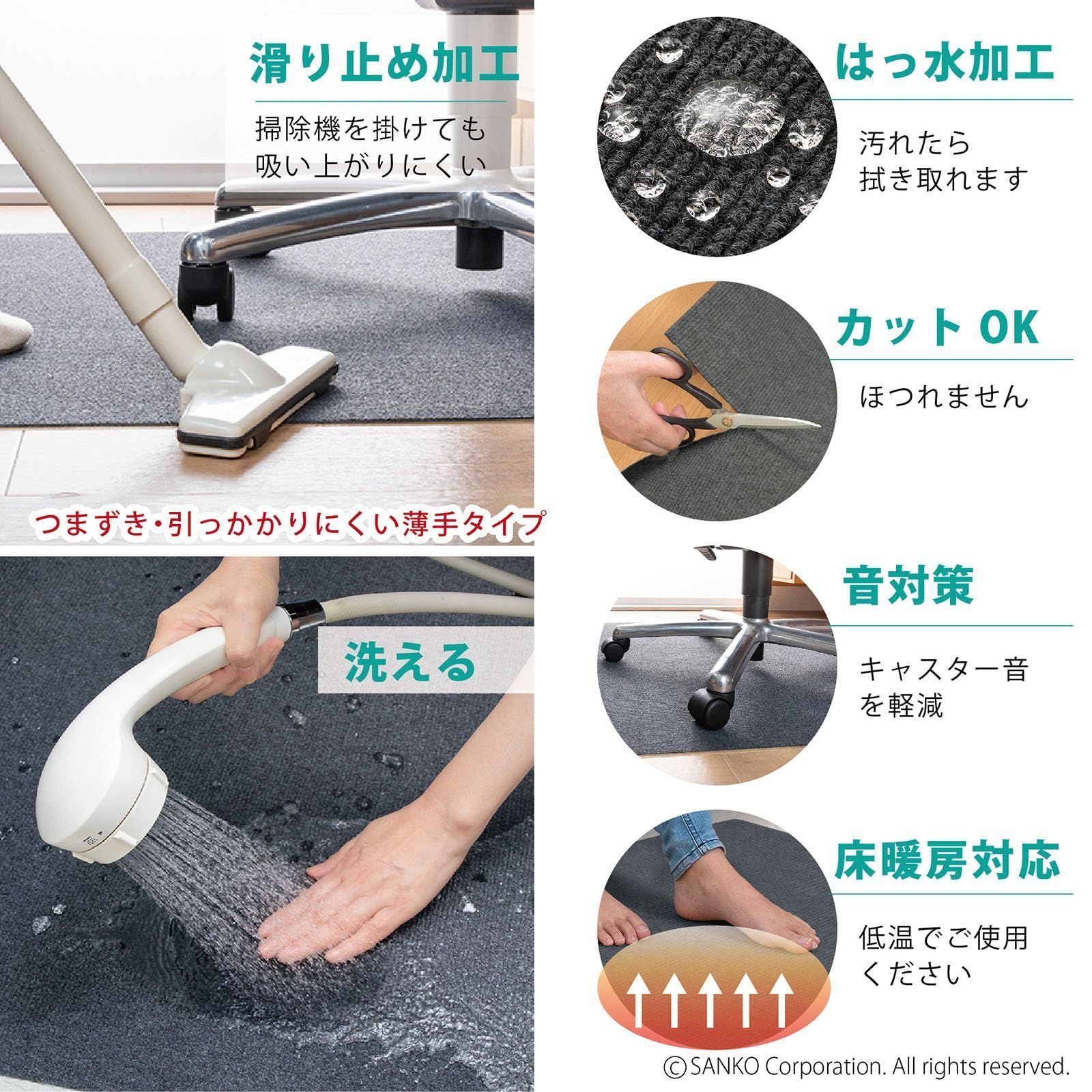 ゲーミングチェアマット サンコー