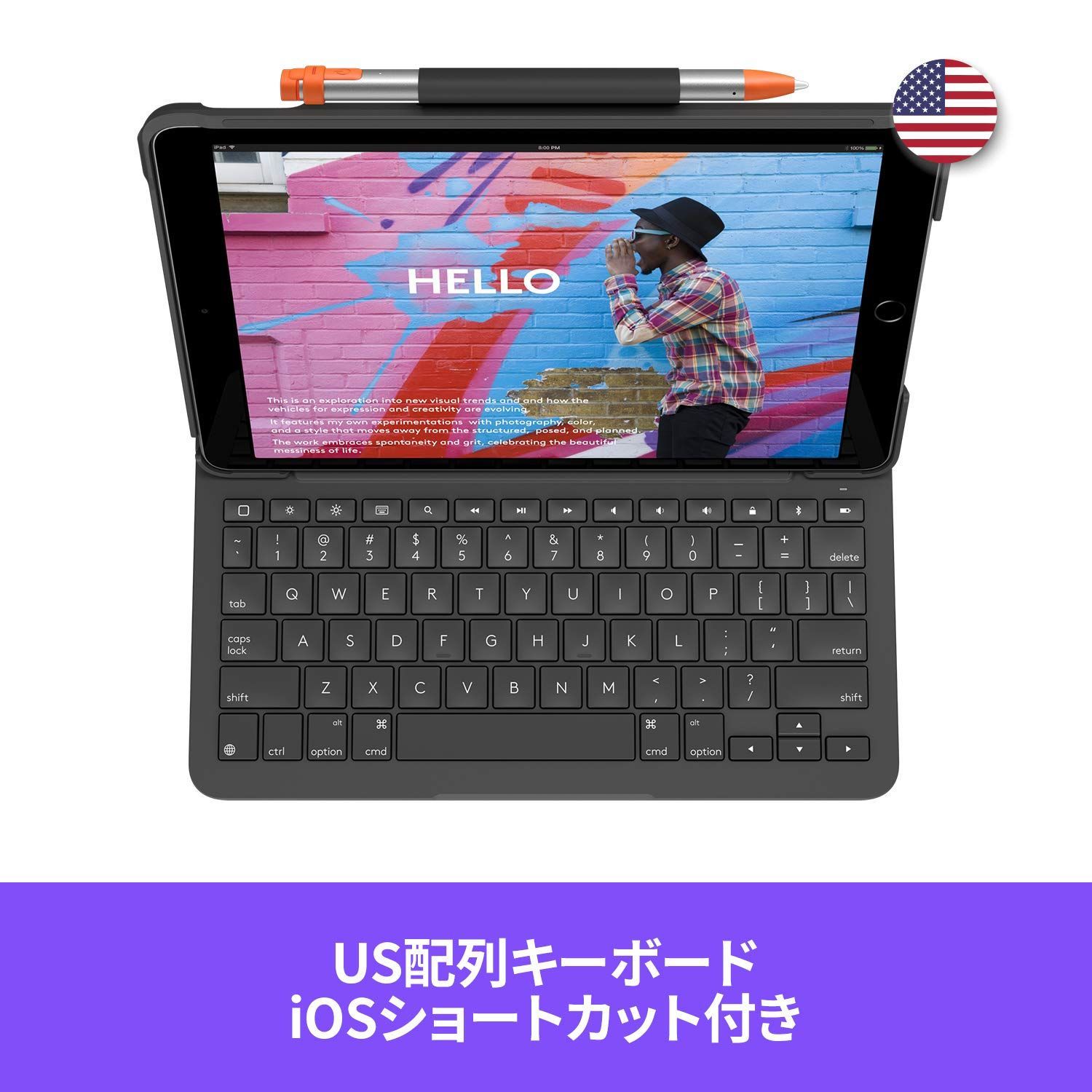 Bluetooth 薄型 FOLIO キーボード一体型 SLIM グラファイト iK1055BK キーボード ケース 第7世代 第8世代 第9世代 対応 インチ 10.2 iPad ロジクール