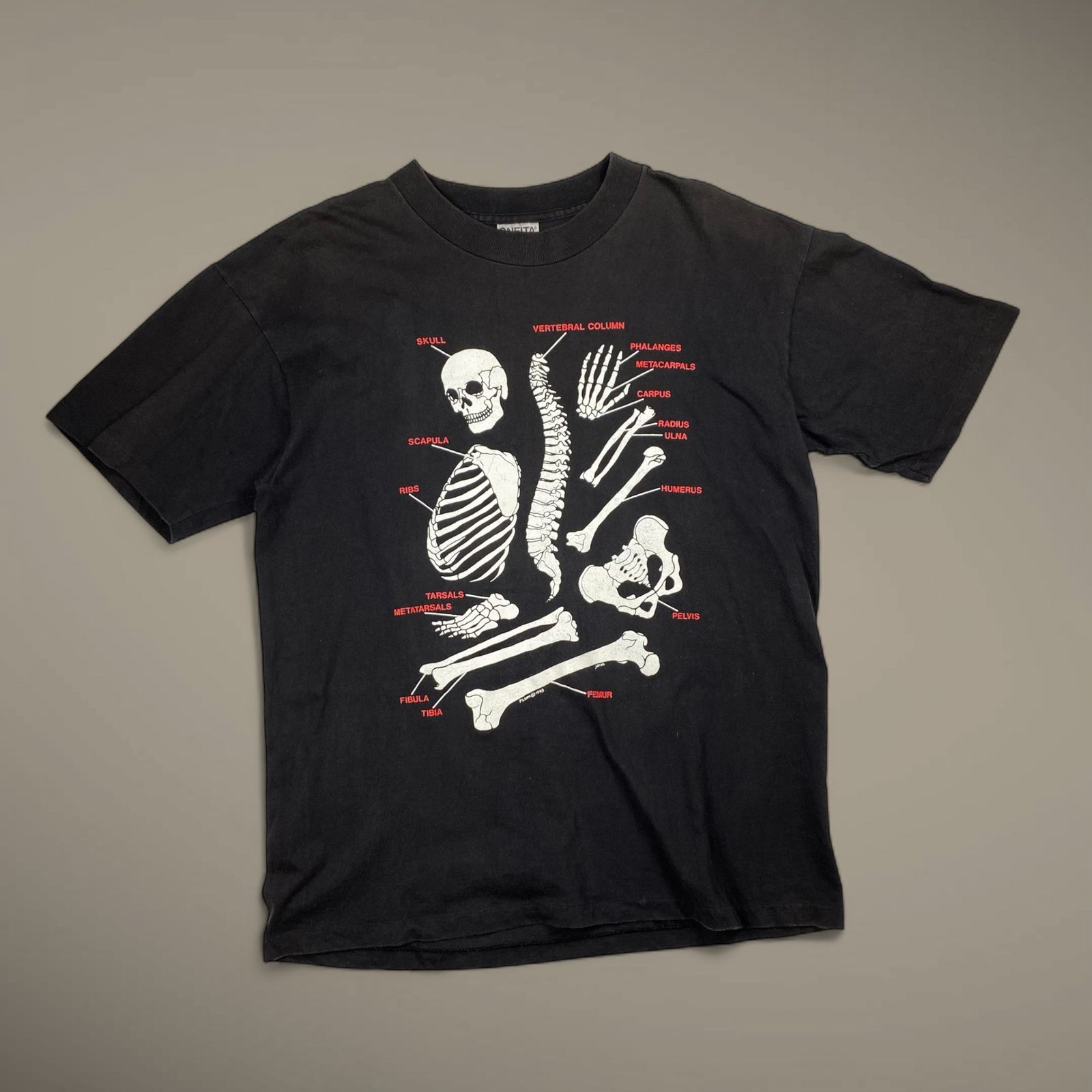 90s VINTAGE ONEITA オニータ / スカル ボーン ヴィンテージ Tシャツ 