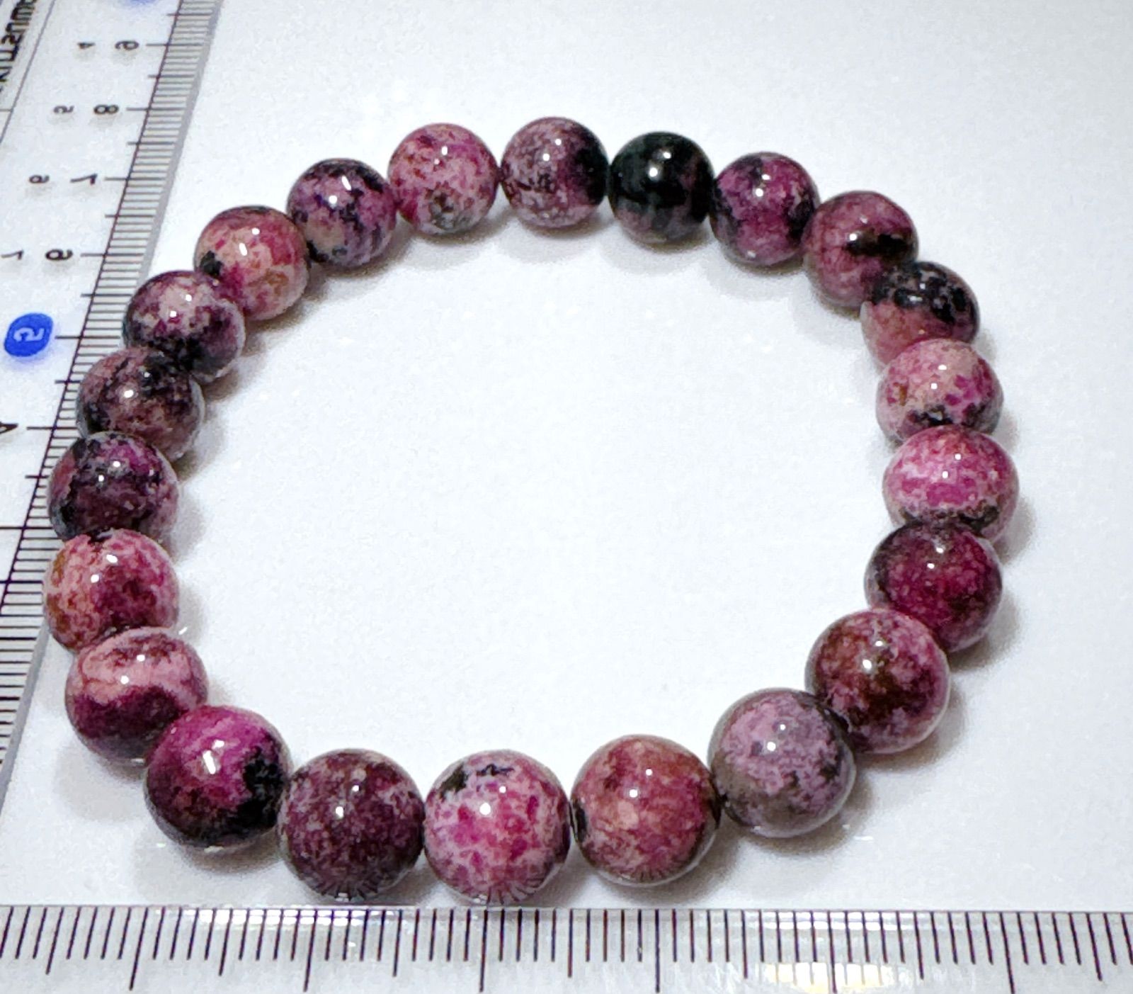 ピンクスギライトブレスレット杉石ブレスレットNO25-2376鑑別付き