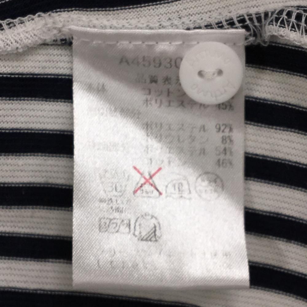 アルチビオ長袖シャツ　サイズ36 アルチビオ 長袖シャツ 白×ネイビー ストライプ レディース 36(S