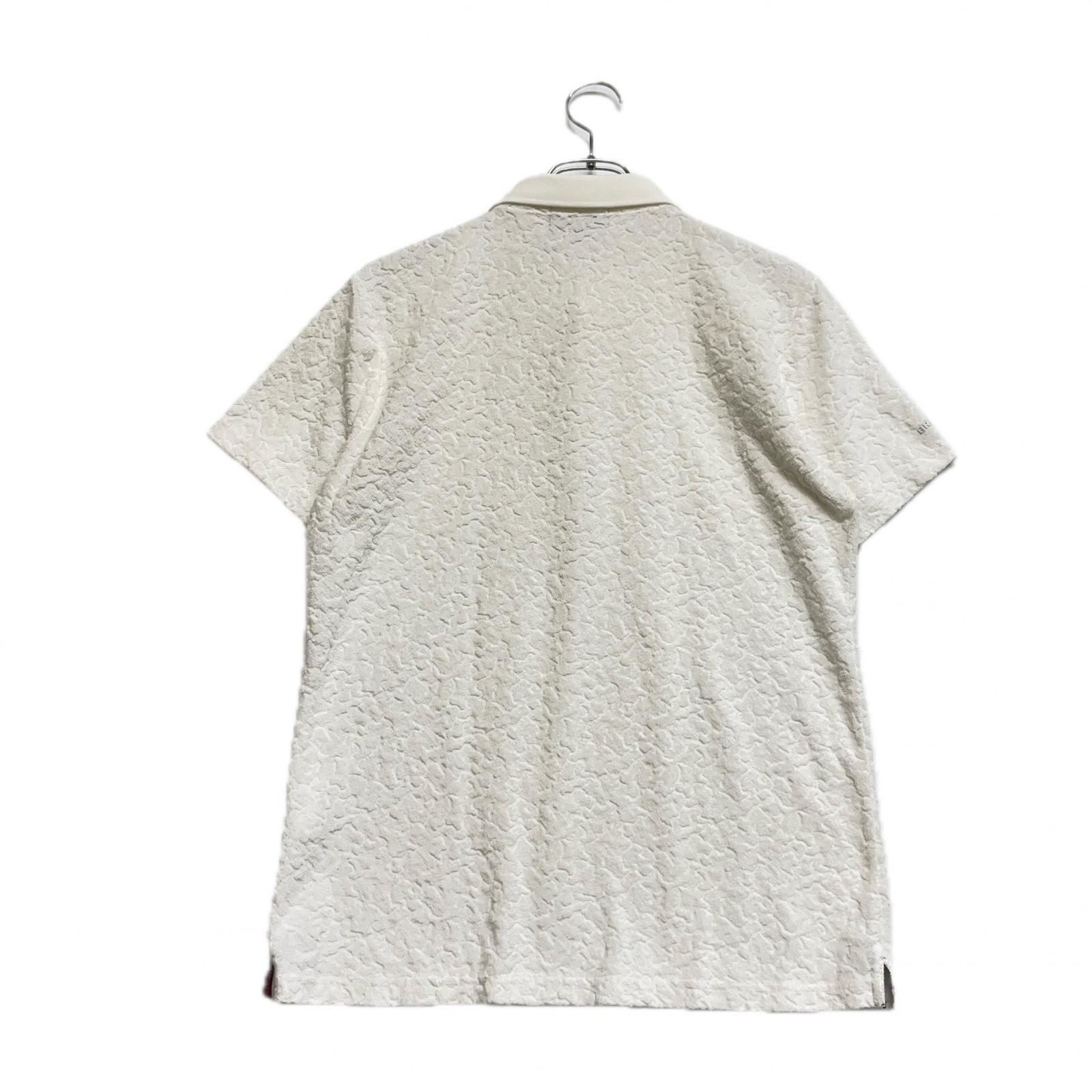 メンズ ブリーフィング BRIEFING 半袖ポロシャツ M 白 ホワイト カモフラ 迷彩 立体編み