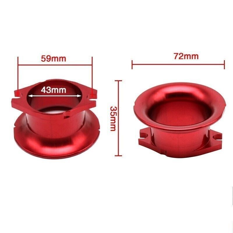 FCR　レジン (樹脂タイプ ) ファンネル　一台分　ケイヒン　レッド　赤　キャブレター 　37ｍｍ　39ｍｍ　41mm 未使用　新品 FCR タイプ アルミ ケイヒン ラージボディ用 キャブレター ファンネル