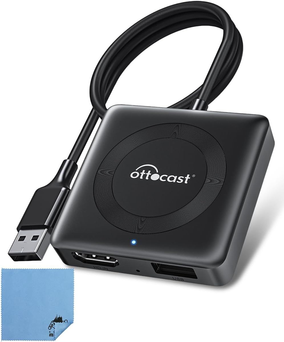 【国内正規代理店】オットキャスト カーテレビメイト Ottocast car tv mate ワイヤレスCarPlay HDMIマルチメディアアダプター HDMI出力のTV stick/スクリーンキャスト/DVDなど接続可能