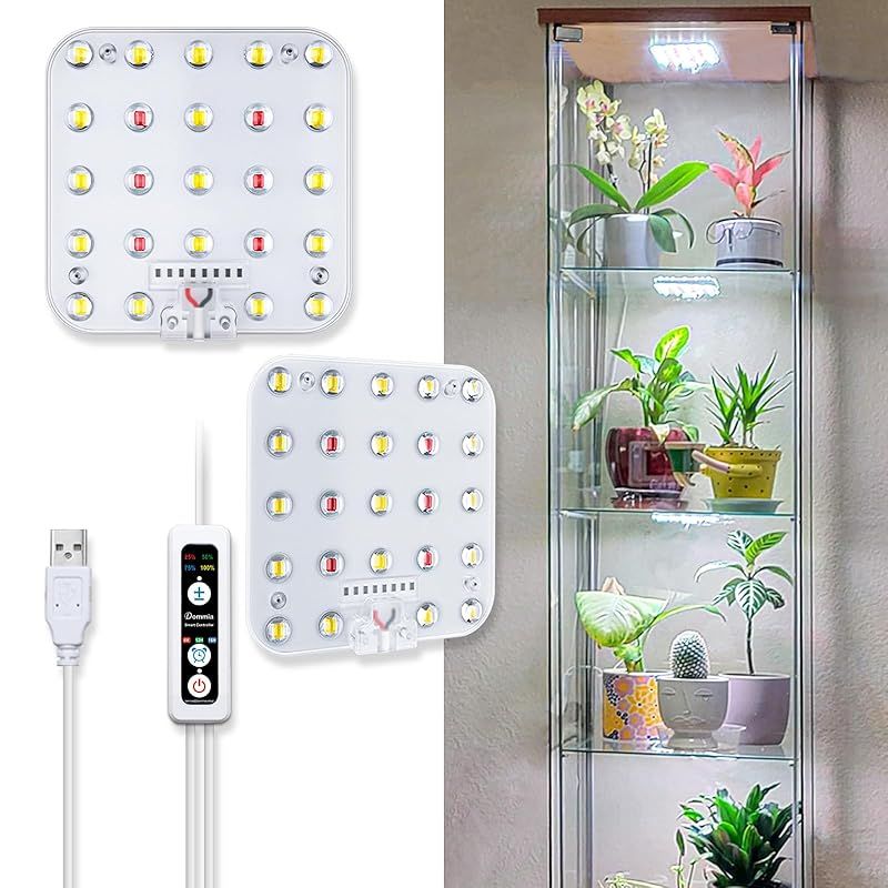 DOMMIA植物育成ライト 調光 な植物育成 led 光学レンズ付き全スペクトル タイマー付き植物用ト アダプター付きUSB育成 植物 led 1