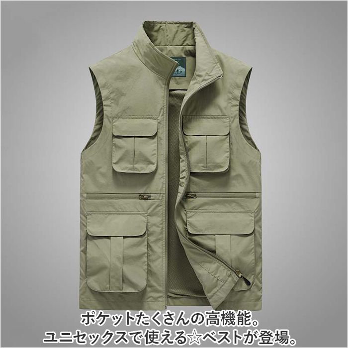 極美品【Brook】フリースベスト M サイドジップ アウトドア 釣り