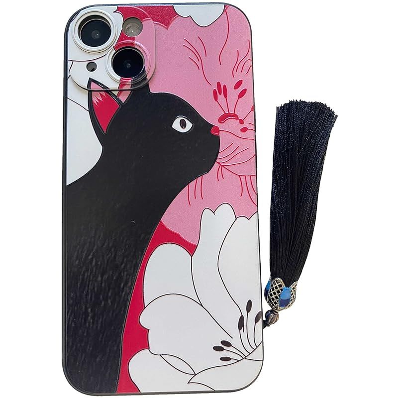 新品　KOLO【聞香 黒猫】iPhone 14 Plus ケース iPhoneケース iPhone14plusケース かわいい クロネコ 猫柄 ねこ ネコ 猫 和柄 スマホケース スマホカバー iPhone14 Plus