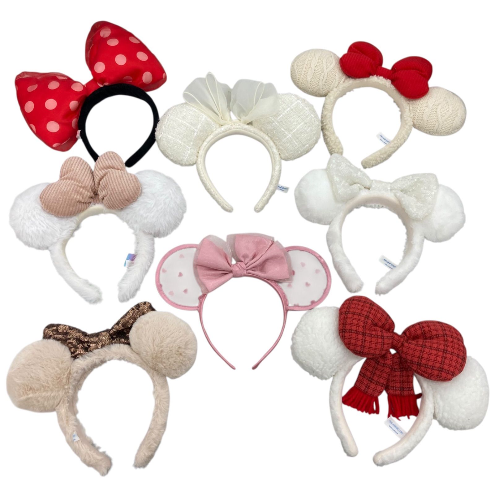 186001 Disney ディズニー カチューシャ 白 赤 8点 まとめ売り セット