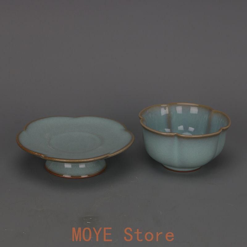 宋汝窯青釉奉華款徽宗御題蓮華碗 景徳鎮 陶磁器 装飾品 現代工芸品 美術品 置物 宋汝窯青釉奉華款徽宗御題蓮華碗 景徳鎮 陶磁器 装飾品 現代工芸