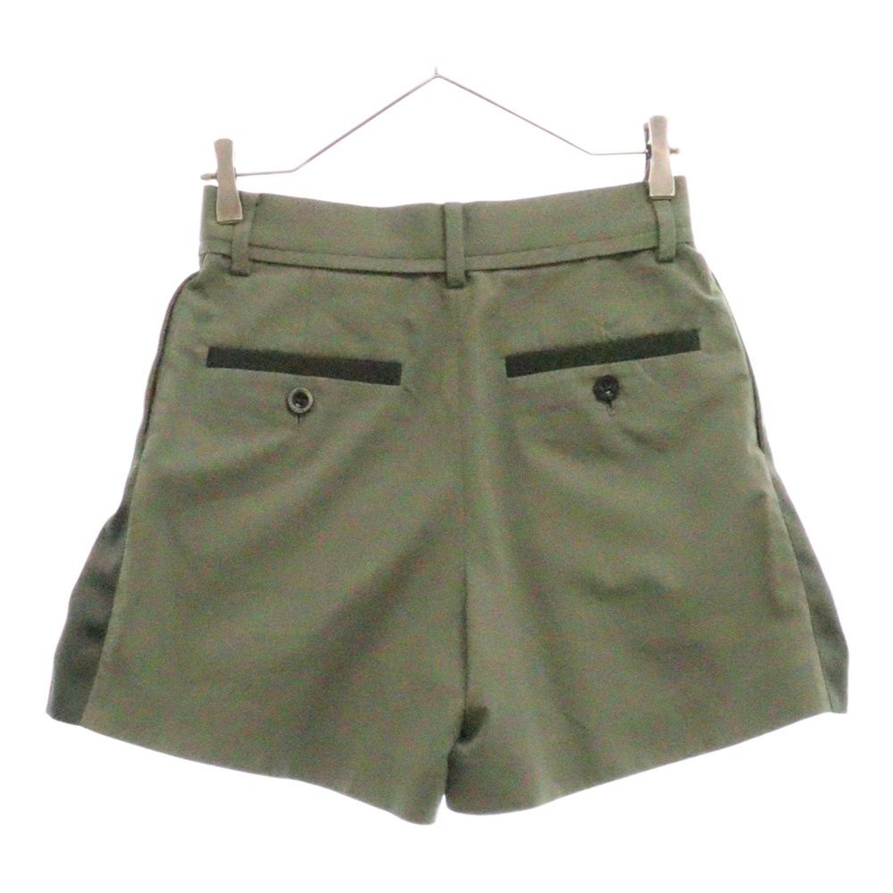 Sacai サカイ プリーツショートパンツ タックショーツ カーキ