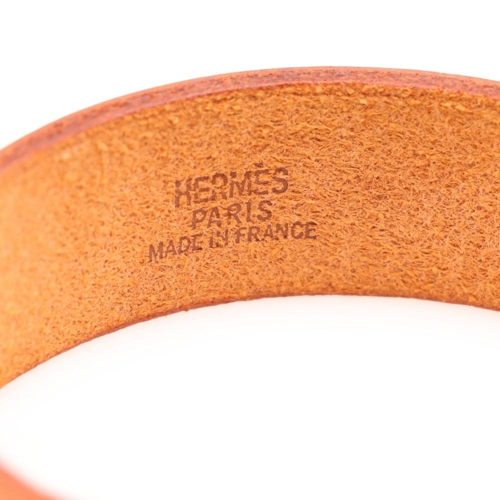 HERMES (エルメス) プールトゥール レザーバングル □M刻印 ブラウン