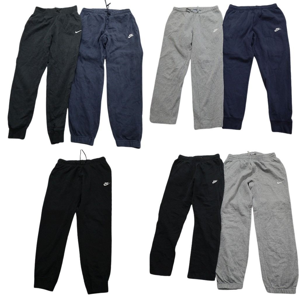 古着卸 ナイキ NIKE スウェット パンツ 7枚セット メンズ Ｍ ジョガーパンツ 単色 ブラック 黒 古着 NA0313