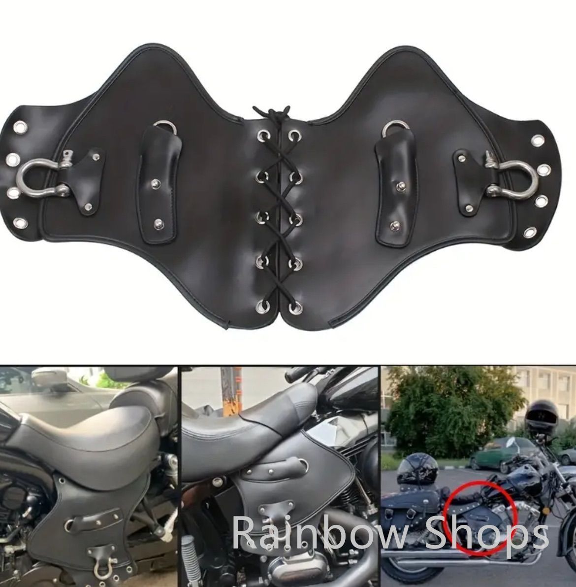 サドルシールド レザー オートバイ バイク バイク用品 バイク部品 オートバイ用品 ユニバーサル ヒート サドル シールド デフレクター ハーレー ツーリング ソフテイル ダイナ アウトドア ツーリング かっこいい スポーツスター ブラックcp175