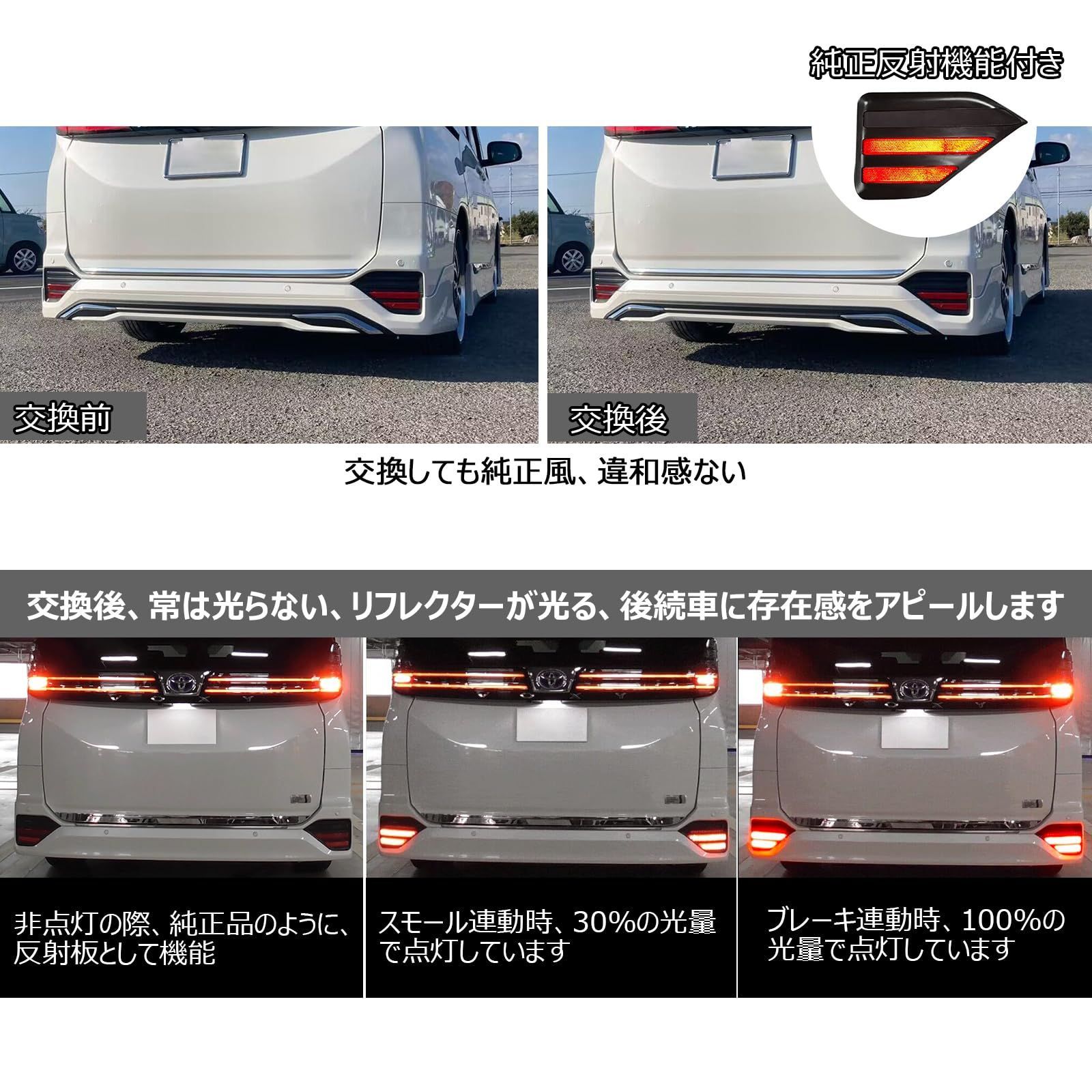 純正反射機能付き ブレーキ