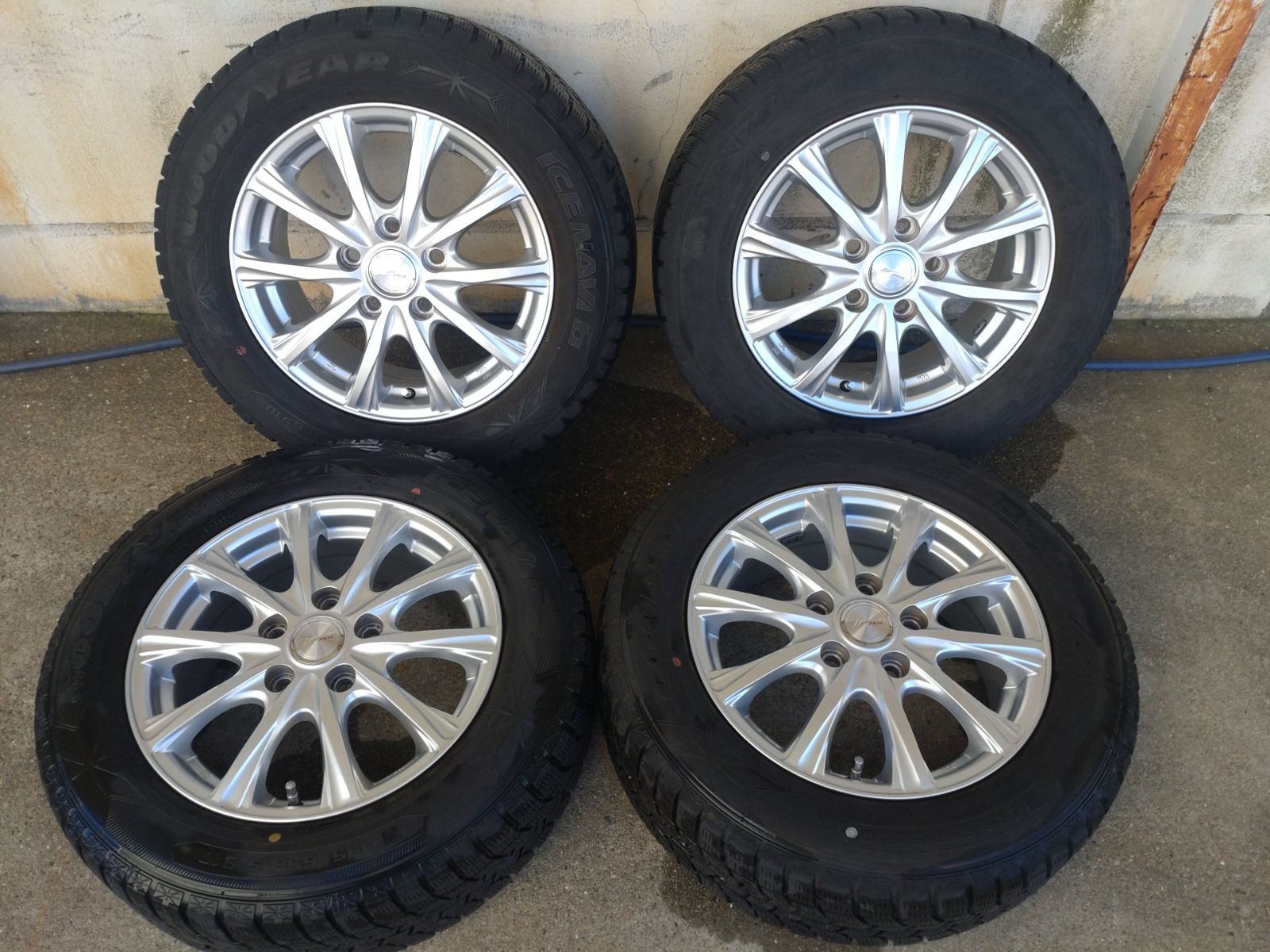 weds JOKER 15インチ 15×6J 53 114.3-5H ＆ GOODYEAR ICENAVI6 195 65R15 4本セット 冬用 ノア ヴォクシー等