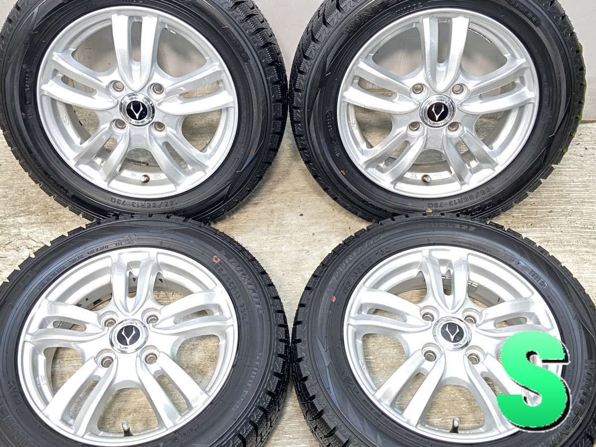155/65R13 ダンロップ ウィンターマックス WM02 VATRRA 13x4.0 45 100 