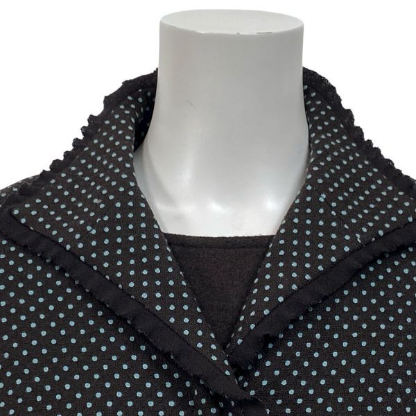 エムズグレイシー M S GRACY ドット柄セットアップ ジャケット 膝丈ワンピース 七分袖 毛混 36 S 7号 レディース S5V750