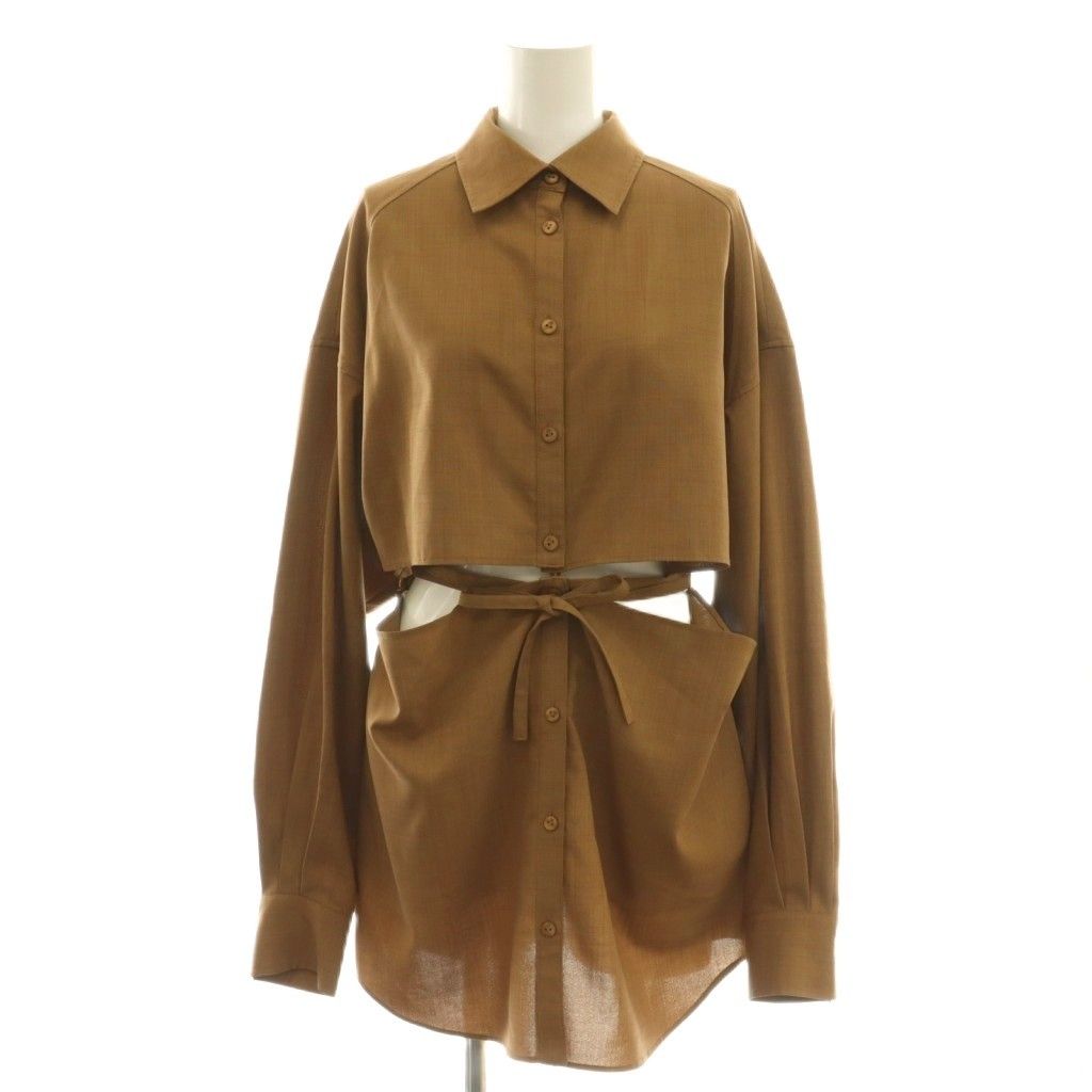 AMERI VINTAGE MANY WAYAIRYVEIL ベージュ　Mサイズ アメリヴィンテージ Ameri VINTAGE 25SS MANY WAY LINEN LIKE