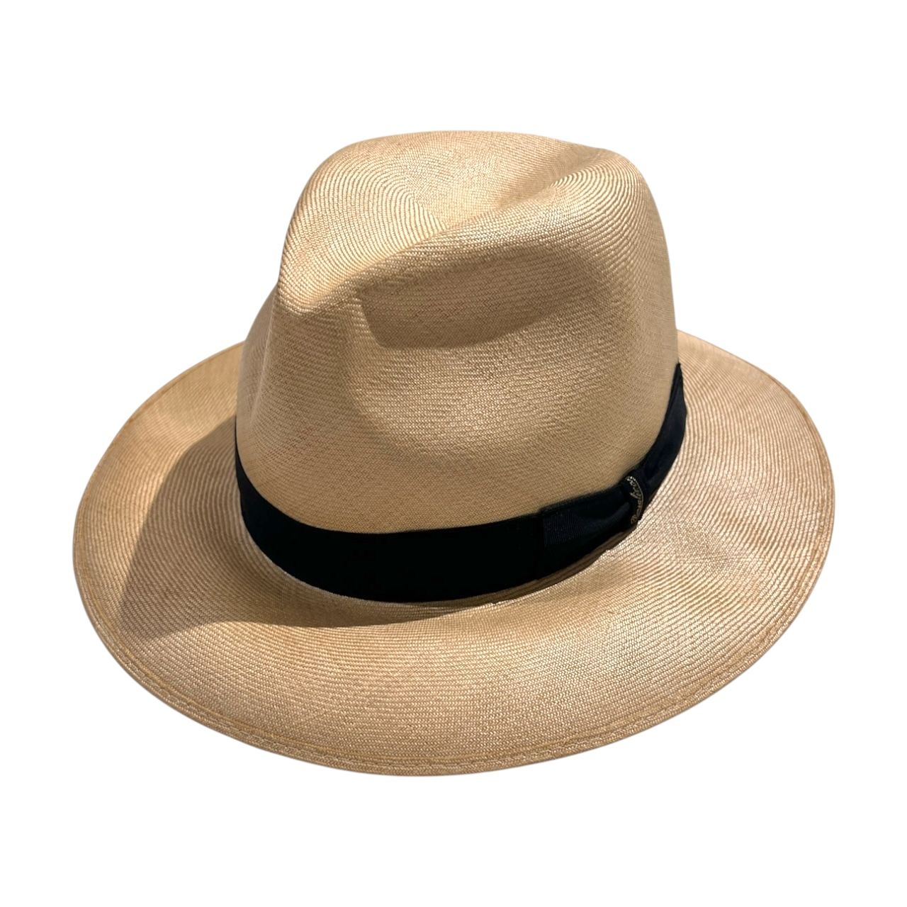 Borsalino ボルサリーノ パナマハット 59 |イタリア製|ベージュ系|TORAYA き