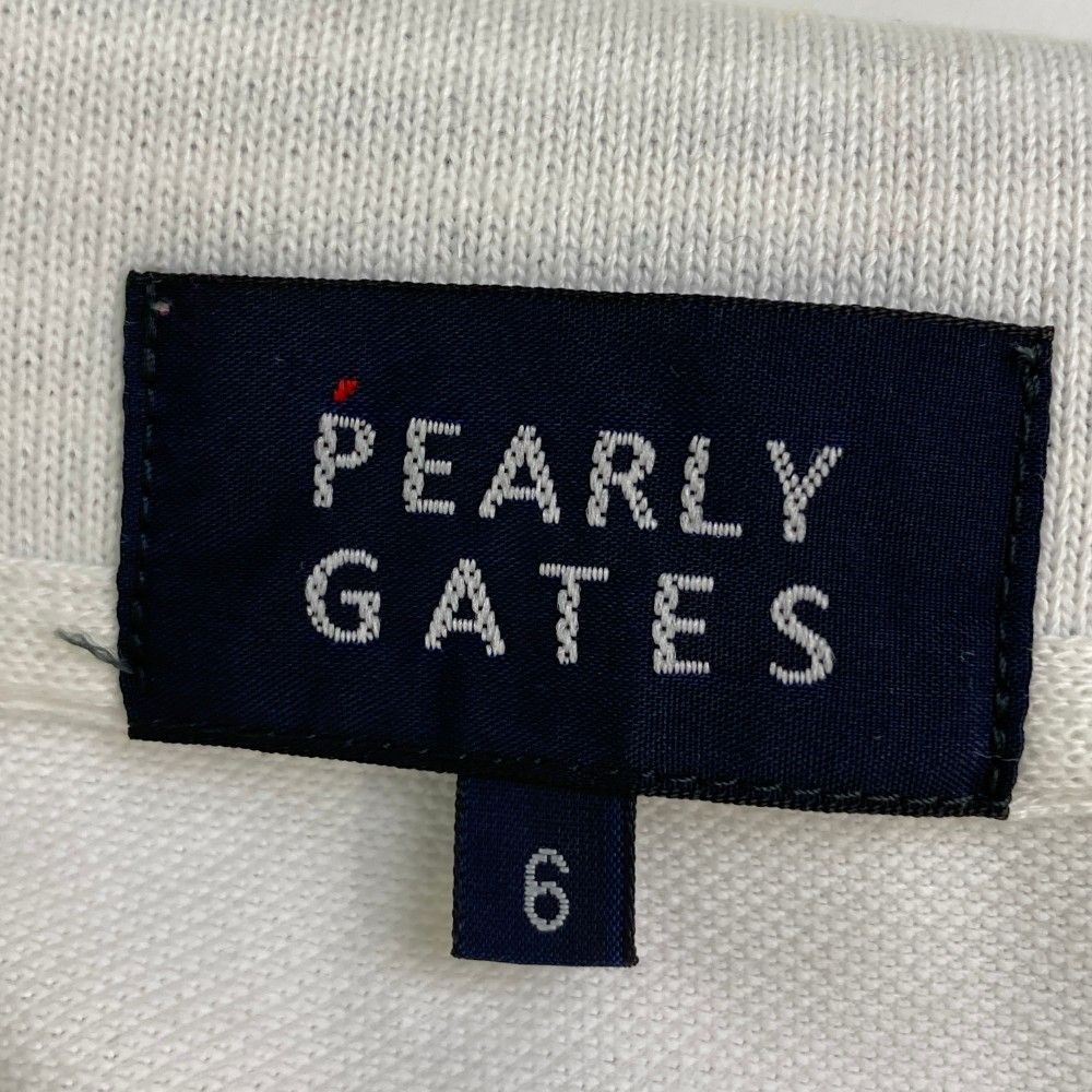 サイズ：6 PEARLY GATES パーリーゲイツ  半袖ポロシャツ ニコちゃん  ホワイト系 [240101413549] ゴルフウェア メンズ ストスト PEARLY GATES パーリーゲイツ 半袖ポロシャツ ニコちゃん
