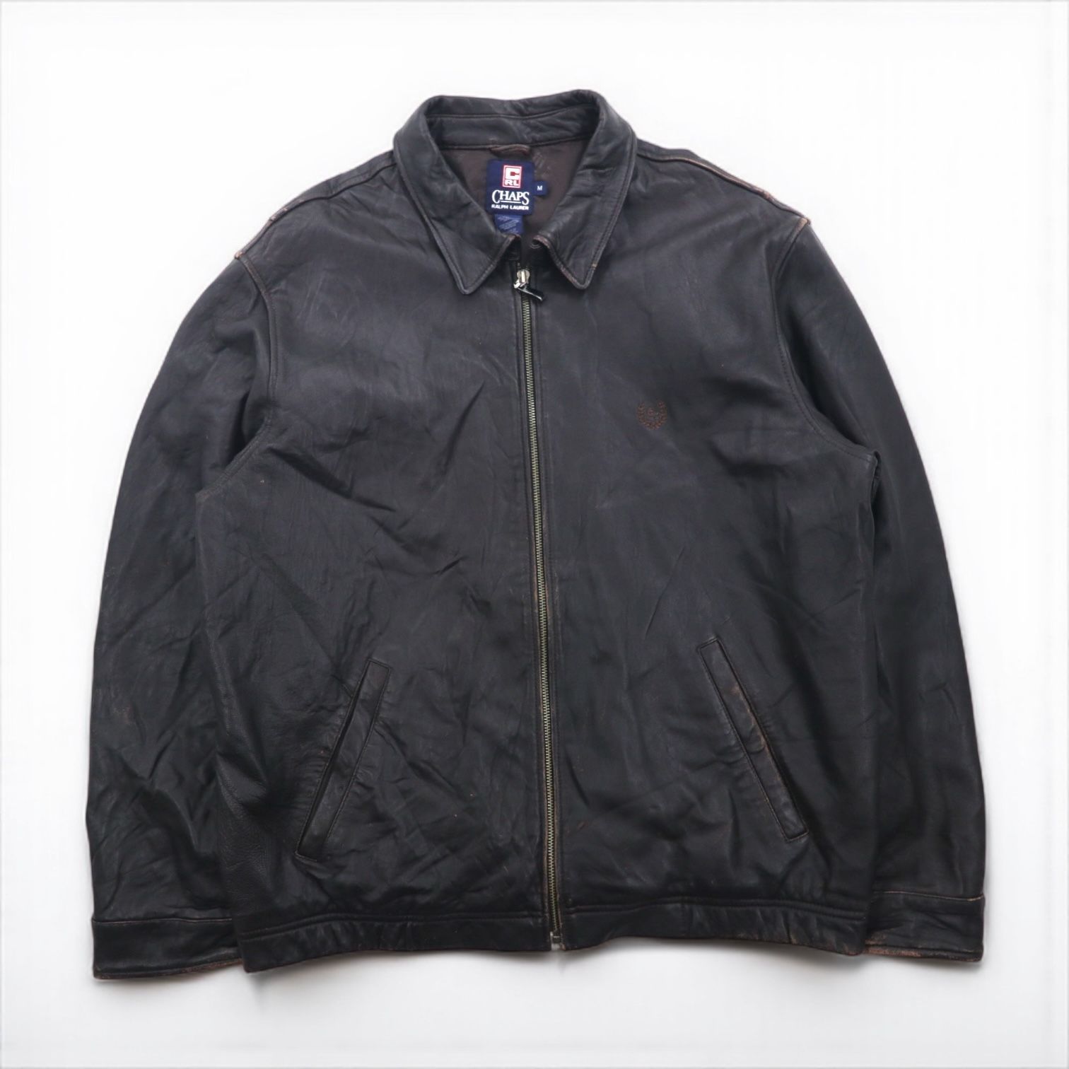 CHAPS RALPH LAUREN ライダースジャケット レザージャケット M