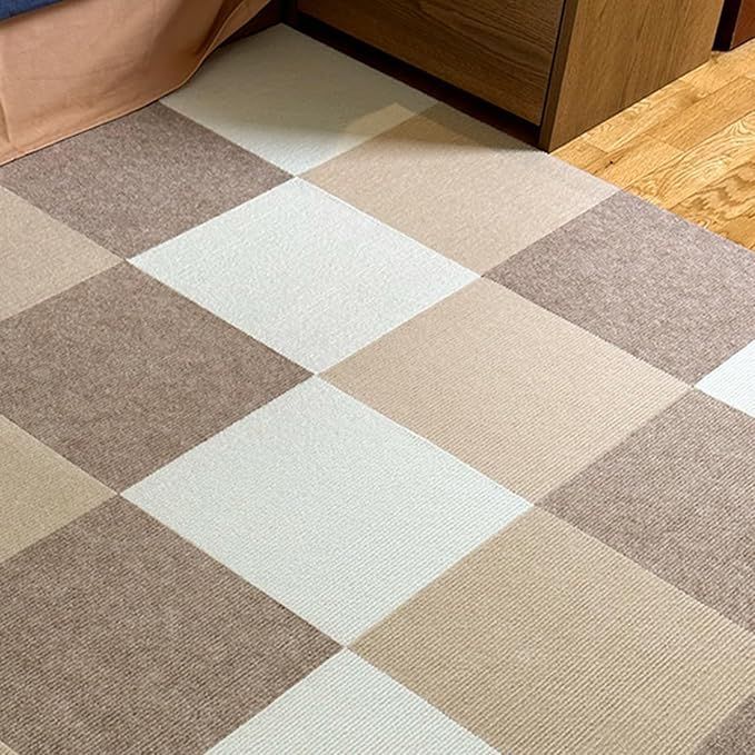 Porksdek タイルカーペット 吸着マット 30×30cm ジョイントマット 20枚 ズレない めくれない 防音保温 撥水 消臭 洗える 子供 高齢者の滑り止め対策 DIY可能，H19