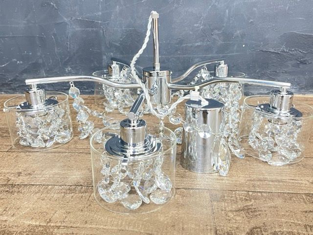 Ampoule シャンデリア 【中古】 動作保証 KISHIMA AMP51080 シルバー