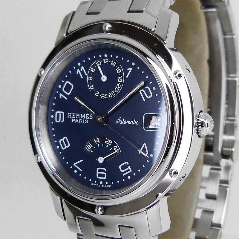エルメス HERMES CL5.710 クリッパー GMT パワーリザーブ デイト 自動