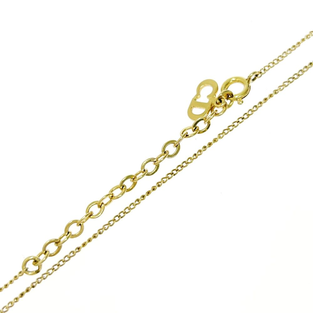 クリスチャンディオール ネックレス ロゴサークル GD 中古美品！(23114) 中古】Christian Dior クリスチャンディオール GP CDロゴ