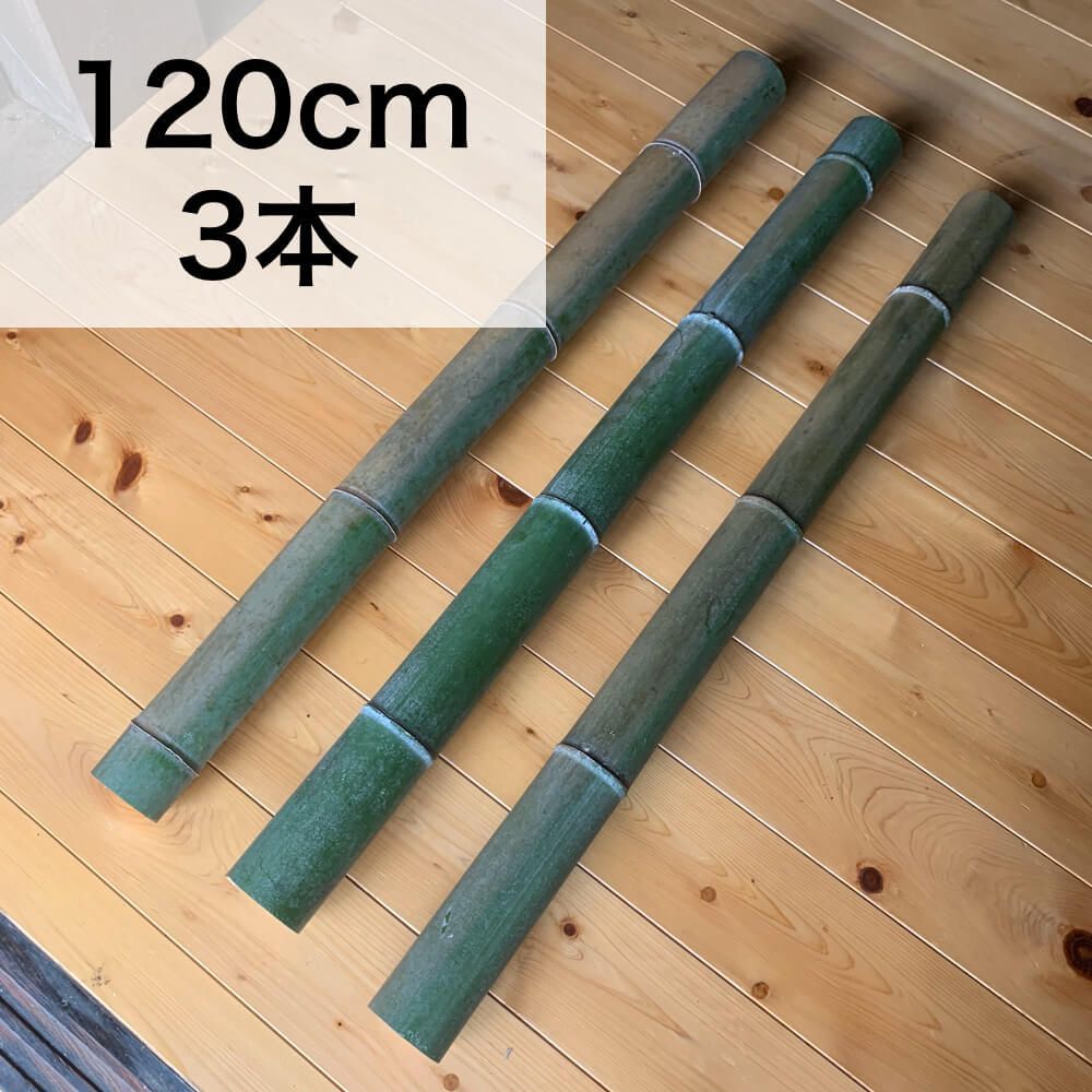 青竹　孟宗竹　中太　長さ120センチ × 3本 （#120x3/160）