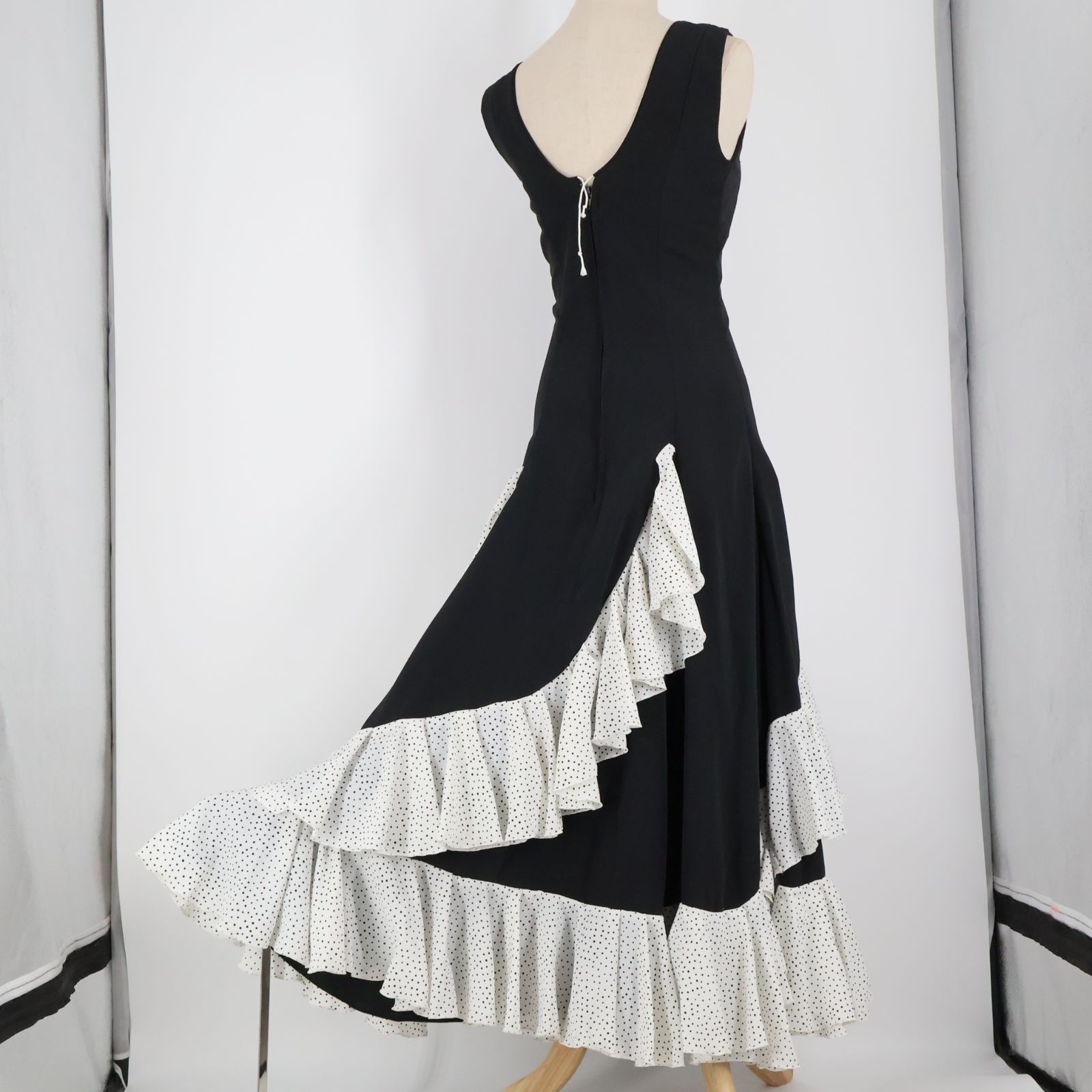 美品 フラメンコ衣装】ブラック 注文 trajes sevillanos ワンピース