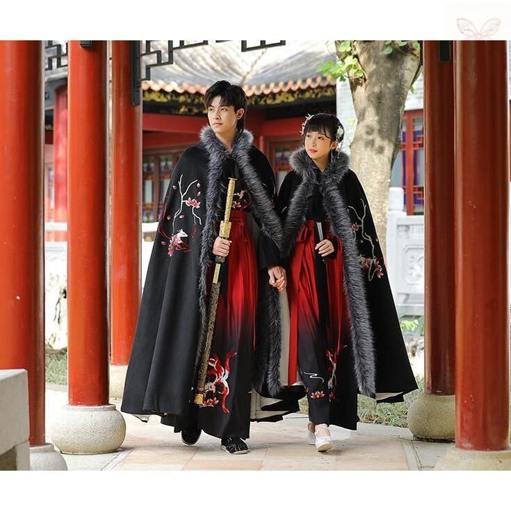 ロング フード付きファーコート