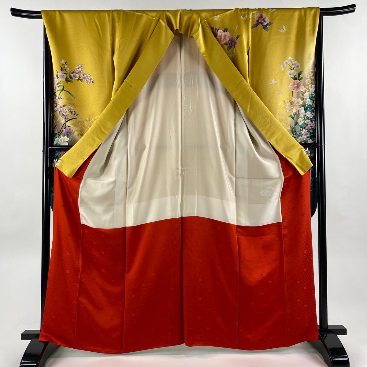 振袖 身丈168.5cm 裄丈66cm 正絹 美品 秀品 【中古】（紬 身丈167.5cm  