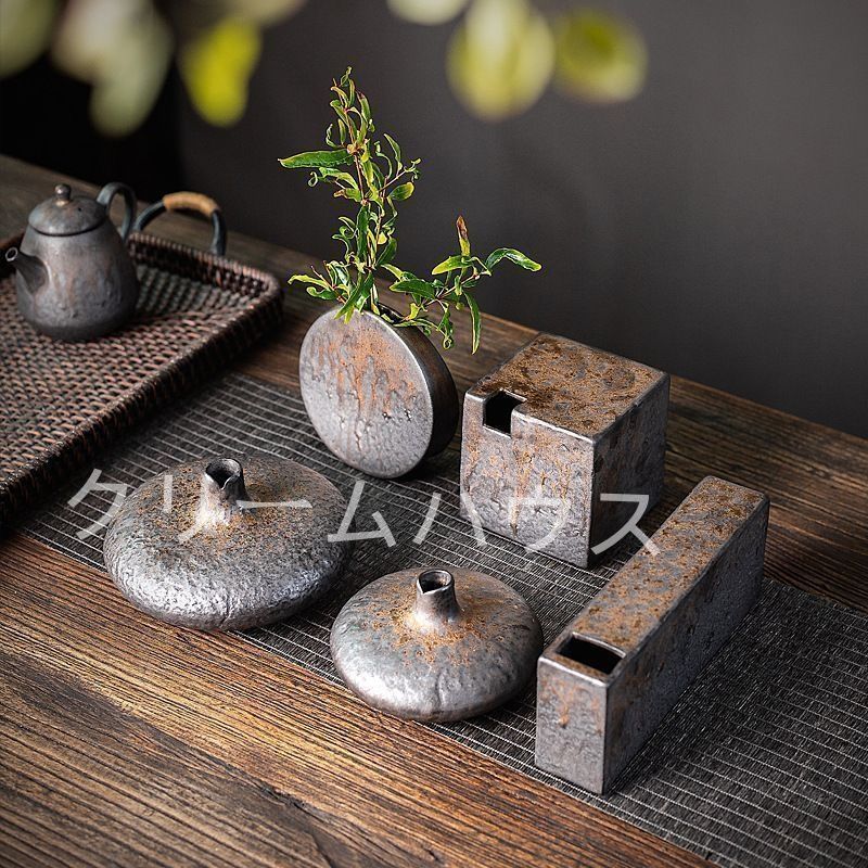【一点物！】一輪挿し　花瓶 美術品 工芸品 骨董品 陶芸品 鈴木典子/ 一輪挿し / folk art02_ichi01 / 口径約 φ1.2cm