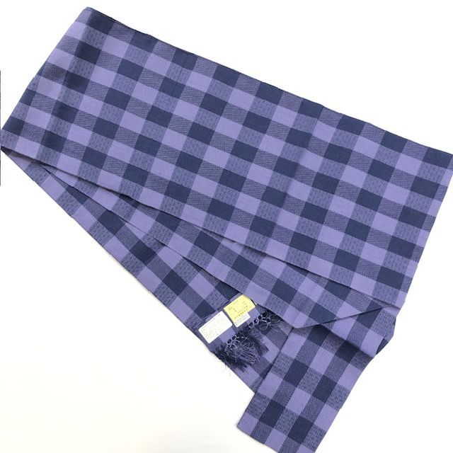 紫 格子柄