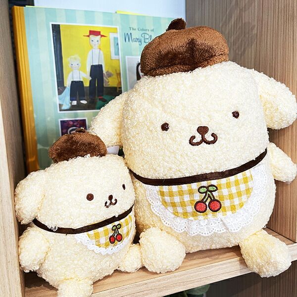 ポムポムプリン ぬいぐるみ 当時物 レトロ さくらんぼ チェリー 白 ポムポムプリン ぬいぐるみ 当時物 レトロ さくらんぼ チェリー