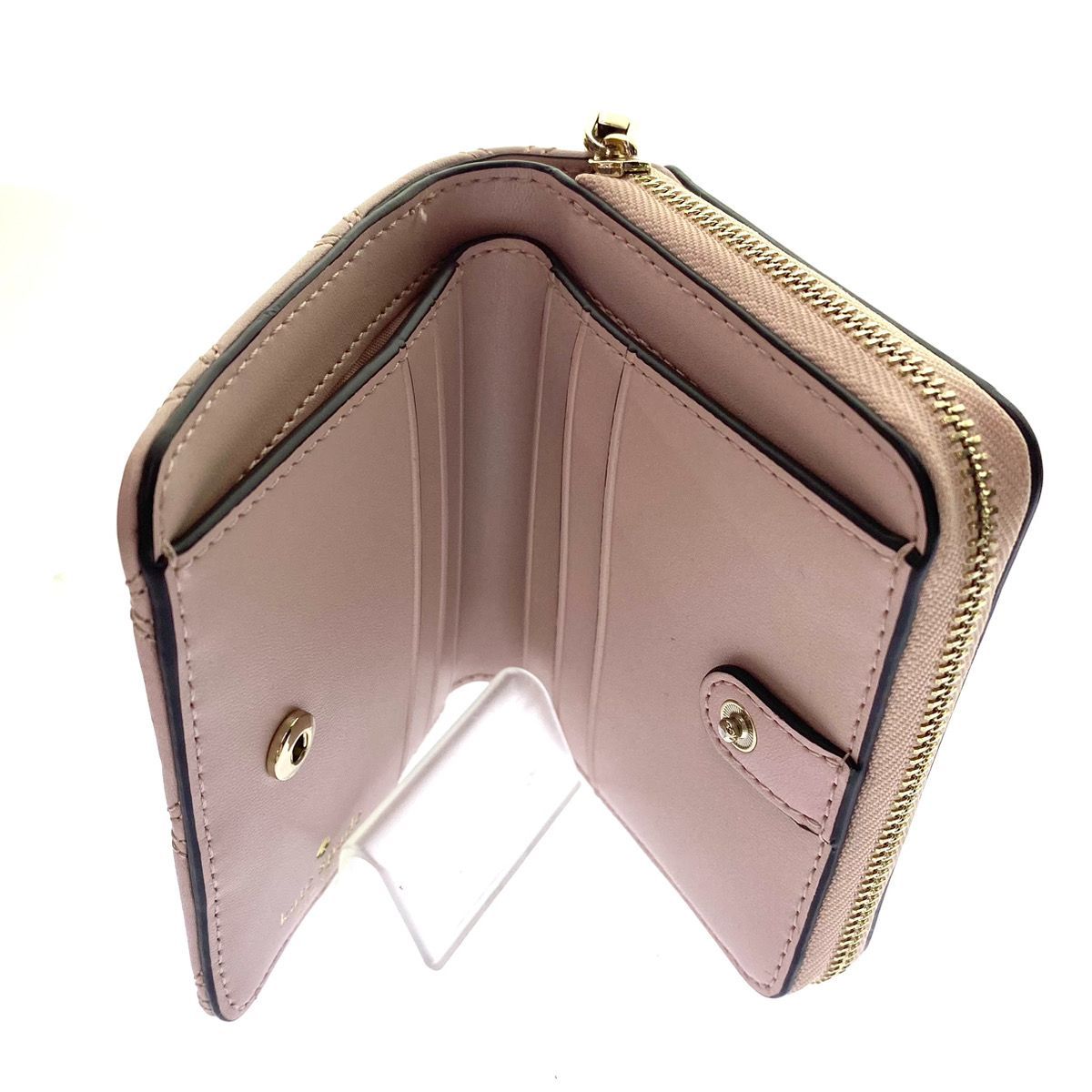 Kate Spade ケイトスペード キルティング お財布 二つ折り 桃色