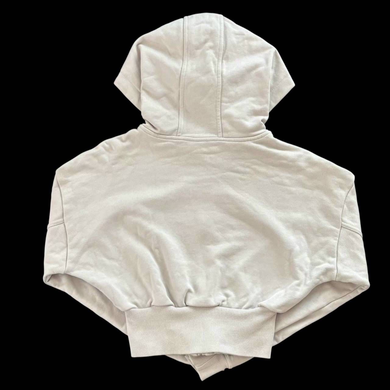 adidas Stella McCartney アディダス ステラマッカートニー パーカー グレー フルジップ ショート丈 綿 レディース Sサイズ