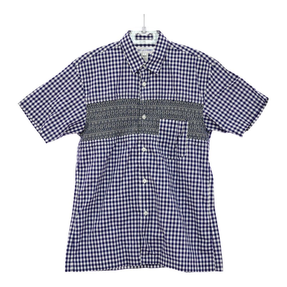 【美品】コムデギャルソンシャツ チェック 切替 ニット ブラック Mサイズ 中古・古着通販】BLACK COMME des GARCONS (ブラック