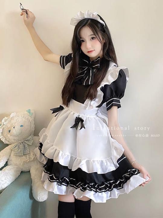 クリスマス 古典 定番 メイド服 コスプレ ロリータ 古典 小悪魔 フル