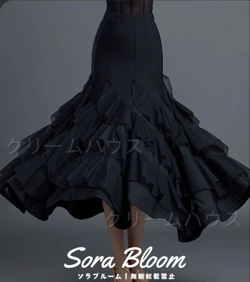 社交ダンス 衣装 スカート チャコット Chacott M レッスン 練習着 社交