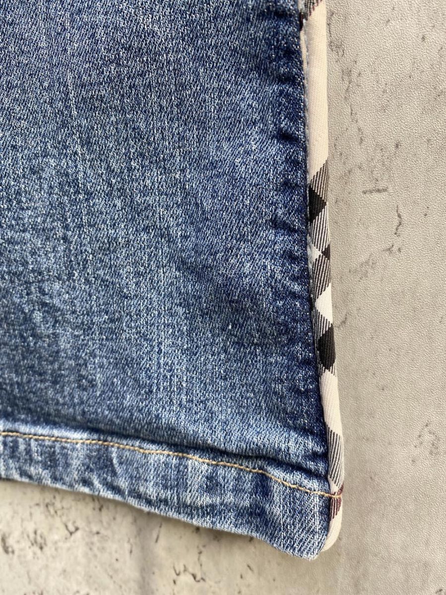 BURBERRY バーバリー タイト デニムスカート size6/青
